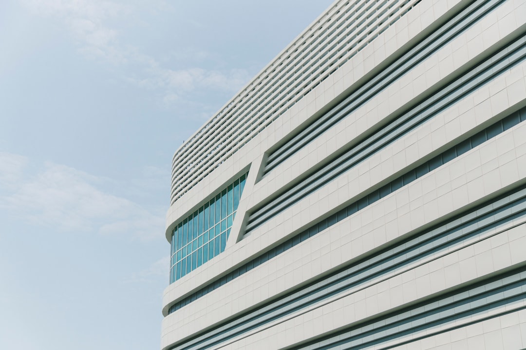 Modern building with horizontal lines and windows